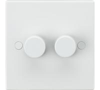Knightsbridge SN2192 White Square Edge 2G 2 Way 5-400W (5-150W LED) Intelligent Dimmer