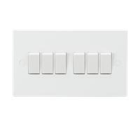 Knightsbridge SN4200 White Square Edge 10AX 6G 2-Way Switch