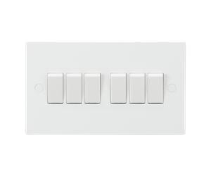Knightsbridge SN4200 White Square Edge 10AX 6G 2-Way Switch