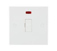 Knightsbridge SN6000N White Square Edge 13A Fused Spur Unit + Neon