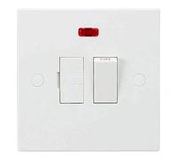 Knightsbridge SN6300N 13A Switched Fused Spur Unit with Neon, Square Edge, 9.0 mm*86.0 mm*86.0 mm