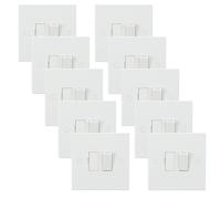 Knightsbridge SN6300x10 White Square Edge 13A Switched Fused Spur Unit (10 Pack)