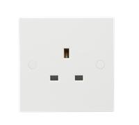 Knightsbridge SN7000U White Square Edge 13A 1G Unswitched Socket