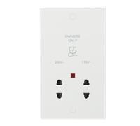 KnightsBridge 115/230V Dual Voltage Shaver Socket with Neon