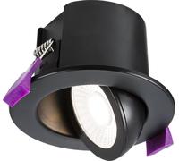 Knightsbridge SpektroLED Evo Tilt - Fire Rated IP65 Downlight with 2 x Wattage and 4 x CCT - Matt Black