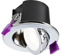 Knightsbridge SpektroLED Evo Tilt - Fire Rated IP65 Downlight with 2 x Wattage and 4 x CCT - Polished Chrome