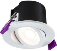 Knightsbridge SpektroLED Evo Tilt - Fire Rated IP65 Downlight with 2 x Wattage and 4 x CCT - White