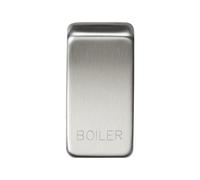 KnightsBridge Switch cover "marked BOILER" - brushed chrome