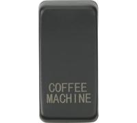 Knightsbridge Switch Cover Marked"Coffee Machine",Smoked Bronze,GDCOFFSB