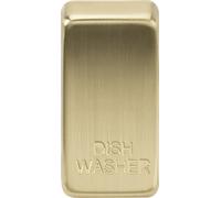 KnightsBridge Switch cover "marked DISHWASHER" - brushed brass