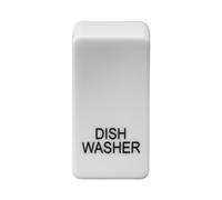 KnightsBridge Switch cover "marked DISHWASHER" - white