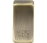 KnightsBridge Switch cover "marked MICROWAVE" - antique brass
