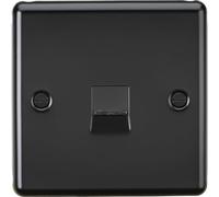 Knightsbridge Telephone Extension Outlet - Matt Black
