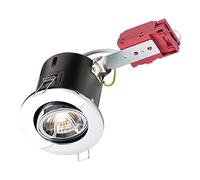 Knightsbridge VFRSGICC 230V IP20 50W GU10 IC Fire-Rated Tilt Downlight - Chrome
