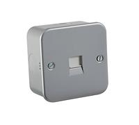 Knightsbridge TLHW60F Metal Clad Telephone Master Socket 230 V, Silver