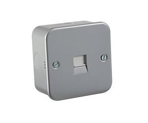 Knightsbridge TLHW60F Metal Clad Telephone Master Socket 230 V, Silver