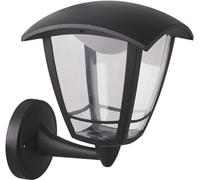 KnightsBridge TORO 230V IP44 8W LED Up Coach Lantern with Adjustable CCT - Black