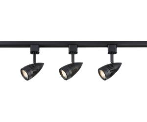 Knightsbridge TRKIT4ABK 1 Metre 230V GU10 Track Spotlight Kit - Black