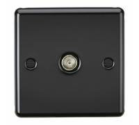 Knightsbridge TV Outlet (non-isolated) - Matt Black - CL010MB