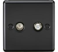 Knightsbridge TV & SAT TV Outlet (Isolated) - Matt Black