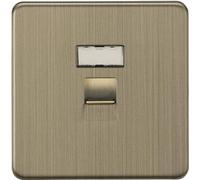 Knightsbridge UTP CAT6a RJ45 Network Outlet - Antique Brass