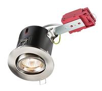 Knightsbridge VFAVRSGICCBR Tilt IC Fire Rated Downlight Gimbal, Metal, Chrome, GU10, 50 W, 230 V