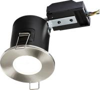 Knightsbridge VFCFBC 230V IP20 Fixed GU10 Fire-Rated Downlight - Brushed Chrome