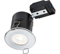 Knightsbridge VFCFC 230V IP20 Fixed GU10 Fire-Rated Downlight - Chrome