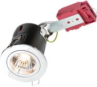 Knightsbridge VFRDGICC 230V IP20 50W Fixed GU10 IC Fire-Rated Downlight - Chrome