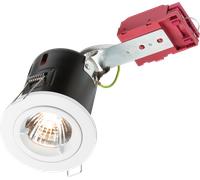 Knightsbridge Fixed GU10 230V 50W IC Fire-Rated Downlight-White, Metal