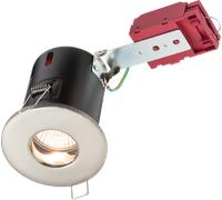 Knightsbridge VFRSHGICCBR 230V IP65 GU10 IC Fir Shower Downlight - Brushed Chrome