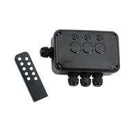 Knightsbridge Weatherproof IP66 13A 3G Remote Controlled Switch Box, Black, OP663GBK