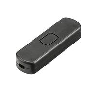 Knightsbridge White Square edge Plastic 1-60W (1-25W LED) Re-wireable Cord Dimmer - Black