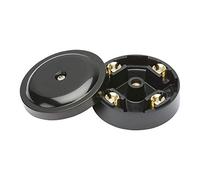 Knightsbridge White Square edge Plastic 20A Junction Box 4-Terminal - Black (59mm)