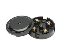 Knightsbridge White Square edge Plastic 20A Junction Box 4-Terminal - Black (79mm)