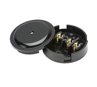 Knightsbridge White Square edge Plastic 30A Junction Box 3-Terminal - Black (89mm)