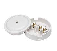 Knightsbridge White Square edge Plastic 30A Junction Box 3-Terminal - White (89mm)