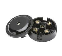 Knightsbridge White Square edge Plastic 5A Junction Box 4-Terminal - Black (59mm)