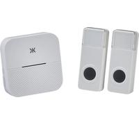 Knightsbridge - Wireless Plug in Dual Entrance Door Chime System - White