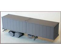 Knightwing Model Railway 2 x 20 Foot Container Trailer with 2 Containers - OO Gauge Plastic Kit