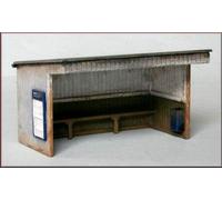 Knightwing Model Railway Station Halt / Shelter Building (Flat Roof) Plastic Kit- OO/HO Gauge