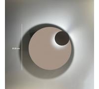 Knikerboker LED wall lamp Pois, sahara, Ø 25 cm, dimmable