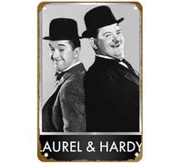 KNIOIL A Tribute to Laurel & Hardy (2011) Movie Poster Vintage Metal Tin sign Logo Family Club Bar Cafe Bedroom Art Wall Decoration Gift 8x12 inches