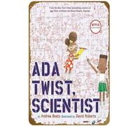 KNIOIL Ada Twist, Scientist (Questioneers Collection Series) Poster Vintage Metal Tin sign Logo Family Club Bar Cafe Bedroom Art Wall Decoration Gift 8x12 inches