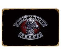 KNIOIL Anti-Nowhere League New Logo Music Poster Vintage Metal Tin sign Logo Family Club Bar Cafe Bedroom Art Wall Decoration Gift 8x12 inches