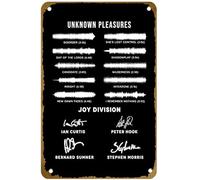 KNIOIL Artist Joy Division Poster Vintage Metal Tin sign Logo Family Club Bar Cafe Bedroom Art Wall Decoration Gift 8x12 inches