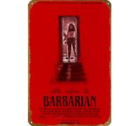 KNIOIL Barbarian (2022) Vintage Horror Movie Tin Sign Retro Creepy Classic Scary Movie Film Metal Poster Sign Home Man Cave Movie Theater Wall Decor 8x12 inc