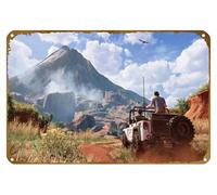 KNIOIL Best Games of 2016, Nathan Drake, Uncharted 4: A Thiefs End Poster Vintage Metal Tin sign Logo Family Club Bar Cafe Bedroom Art Wall Decoration Gift 8x12 inches