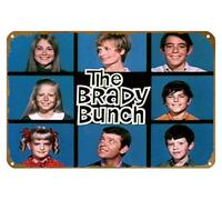 KNIOIL Brady Bunch, The Brady Bunch Classic Poster Vintage Metal Tin sign Logo Family Club Bar Cafe Bedroom Art Wall Decoration Gift 8x12 inches