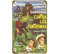 KNIOIL Bud Abbott Lou Costello Meet Frankenstein (#2 of 4) 1948 Movie Poster Vintage Metal Tin sign Logo Family Club Bar Cafe Bedroom Art Wall Decoration Gift 8x12 inches
